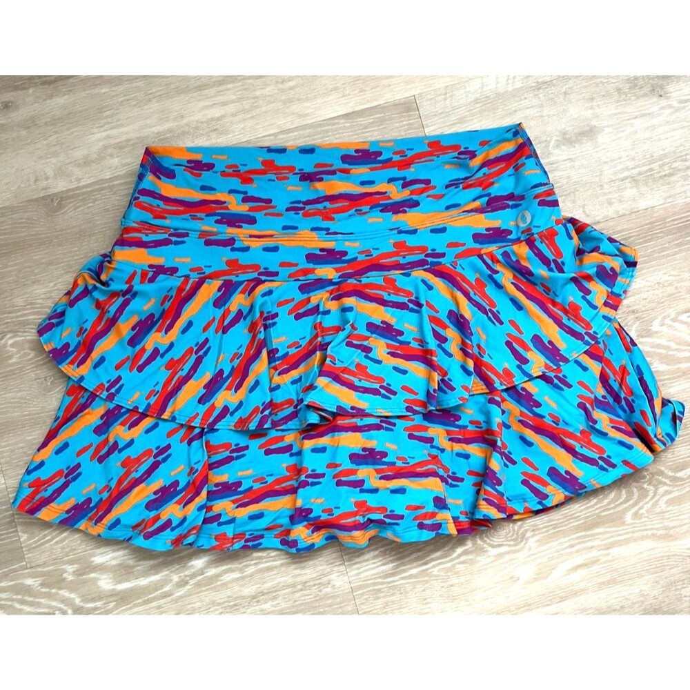 Dona Jo Waves Soar Skort Size XL (3) Multicolor | Tennis Pickleball Golf Skirt